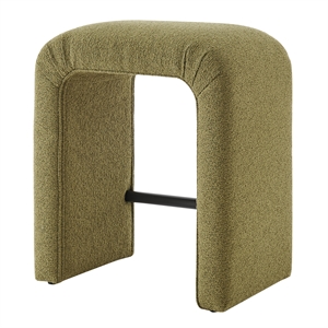 Pemberly Row Contemporary Fabric Counter Stool in Palladian Green