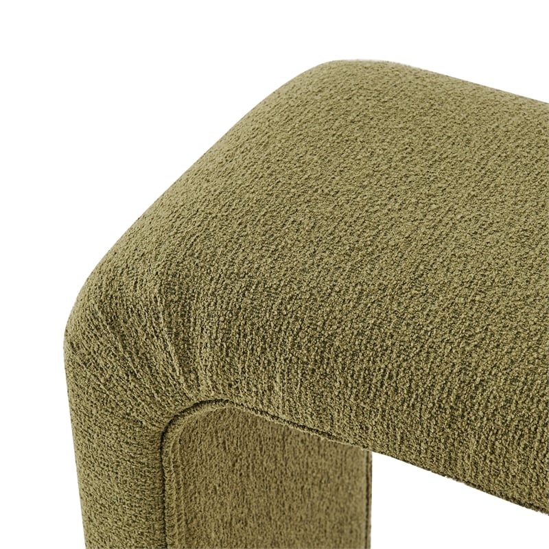 Pemberly Row Contemporary Fabric Counter Stool in Palladian Green