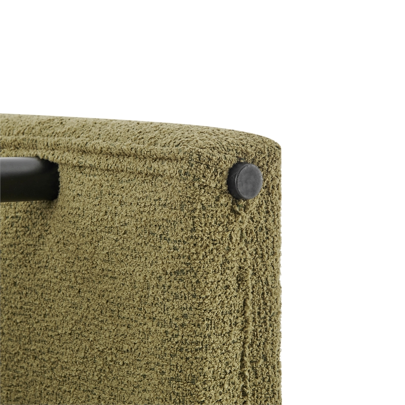 Pemberly Row Contemporary Fabric Counter Stool in Palladian Green