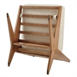 Pemberly Row Contemporary Fabric Accent Chair in Palladian Beige