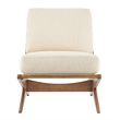 Pemberly Row Contemporary Fabric Accent Chair in Palladian Beige