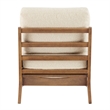 Pemberly Row Contemporary Fabric Accent Chair in Palladian Beige