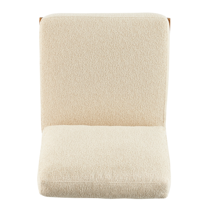 Pemberly Row Contemporary Fabric Accent Chair in Palladian Beige