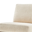 Pemberly Row Contemporary Fabric Accent Chair in Palladian Beige