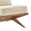 Pemberly Row Contemporary Fabric Accent Chair in Palladian Beige
