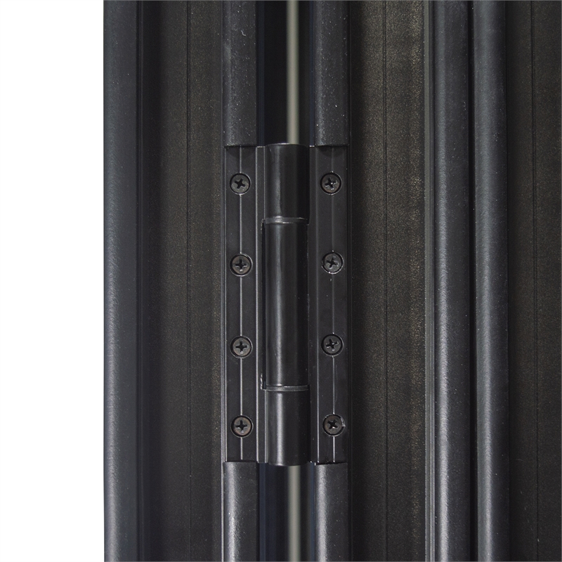 Pemberly Row 5 Panels Alumium Folding Door - Black Folded Out From Left To Right