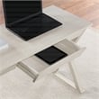 Pemberly Row Writing Desk w/ Drawer in Engineered Wood Weathered White Finish