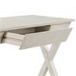 Pemberly Row Writing Desk w/ Drawer in Engineered Wood Weathered White Finish