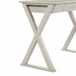 Pemberly Row Writing Desk w/ Drawer in Engineered Wood Weathered White Finish