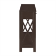 Pemberly Row One-Drawer Entryway Hall Table with Shelf in Espresso Wood Finish