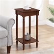 Pemberly Row Modern End Table with Shelf in Espresso Wood Finish