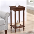Pemberly Row Modern End Table with Shelf in Espresso Wood Finish