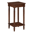 Pemberly Row Modern End Table with Shelf in Espresso Wood Finish