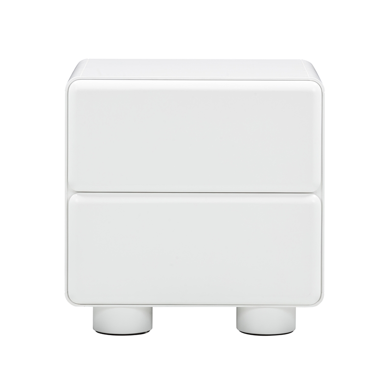 Pemberly Row Contemporary Transitional White Finish Nightstand