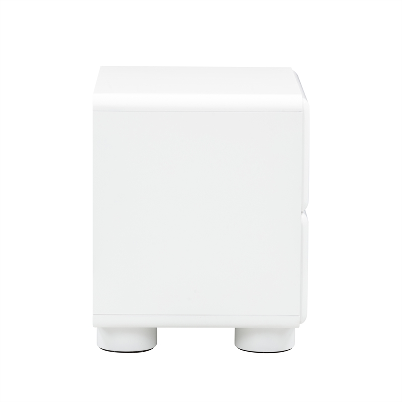 Pemberly Row Contemporary Transitional White Finish Nightstand