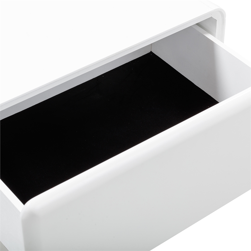 Pemberly Row Contemporary Transitional White Finish Nightstand