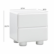 Pemberly Row Contemporary Transitional White Finish Nightstand