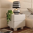Pemberly Row Contemporary Transitional White Finish Nightstand