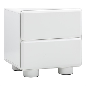 Pemberly Row Contemporary Transitional White Finish Nightstand