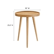 Pemberly Row Modern / Contemporary Round Wood Side Table in Natural