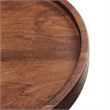 Pemberly Row Modern / Contemporary Round Wood Side Table in Walnut