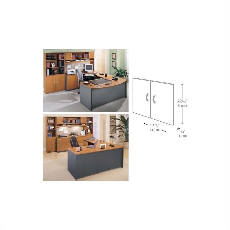 Pemberly Row Modern 2 Door Kit in Natural Cherry - Engineered Wood
