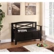 Pemberly Row Entry Way Bench with Black finish Solid Wood and Veneer