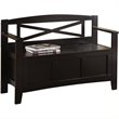 Pemberly Row Entry Way Bench with Black finish Solid Wood and Veneer