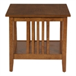 Pemberly Row Mission End Table In Ash Brown Finish Engineered Wood