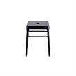 Pemberly Row Steel Backless Guest Stool in Glossy Black - 15.25