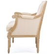 Pemberly Row Contemporary Loveseat in Light Beige and Natural