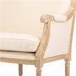 Pemberly Row Contemporary Loveseat in Light Beige and Natural