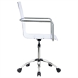 Pemberly Row Swivel Metal Frame Office Chair in Clear Acrylic Seat