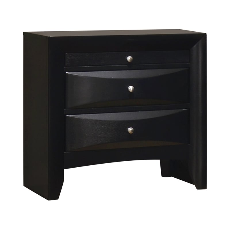Pemberly Row 4-Piece Wood Queen Storage Bedroom Set in Black
