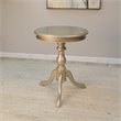 Pemberly Row Contemporary Transitional Side Table in Champagne