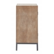 Pemberly Row Contemporary Short Mirrored Accent Cabinet Ash Gray