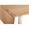 Pemberly Row Contemporary Extendable Dining Table Oak and White