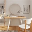 Pemberly Row Contemporary Extendable Dining Table Oak and White