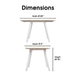 Pemberly Row Contemporary Extendable Dining Table Oak and White