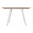 Pemberly Row Contemporary Extendable Dining Table Oak and White