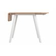 Pemberly Row Contemporary Extendable Dining Table Oak and White