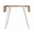 Pemberly Row Contemporary Extendable Dining Table Oak and White