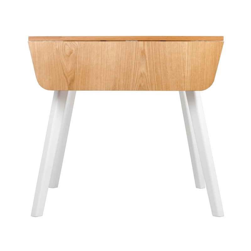 Pemberly Row Contemporary Extendable Dining Table Oak and White