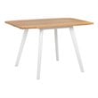 Pemberly Row Contemporary Extendable Dining Table Oak and White