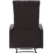 Pemberly Row Modern / Contemporary Leather Recliner Chair Dark Brown