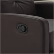 Pemberly Row Modern / Contemporary Leather Recliner Chair Dark Brown