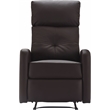 Pemberly Row Modern / Contemporary Leather Recliner Chair Dark Brown
