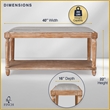 Pemberly Row Modern / Contemporary Upholstered Bench Natural