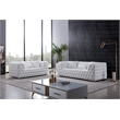 Pemberly Row Modern / Contemporary Tufted Faux leather Sofa in White