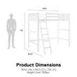 Pemberly Row Contemporary Transitional Twin Loft Bed in Black